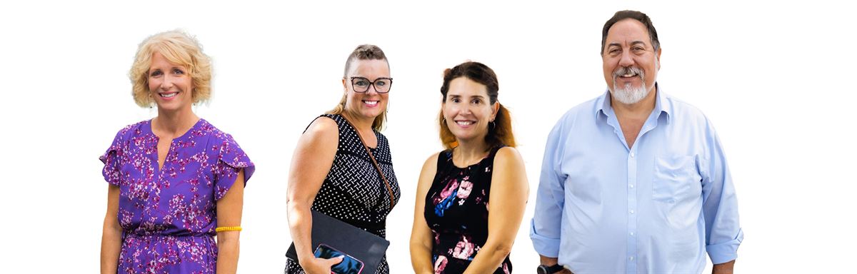 Family Feedback page banner photo, showing administrators. 