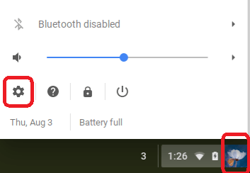 Open the settings menu